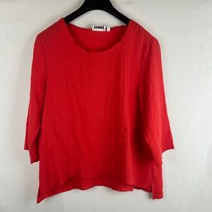 Habitat red/orange  lagen look blouse loose fit size L